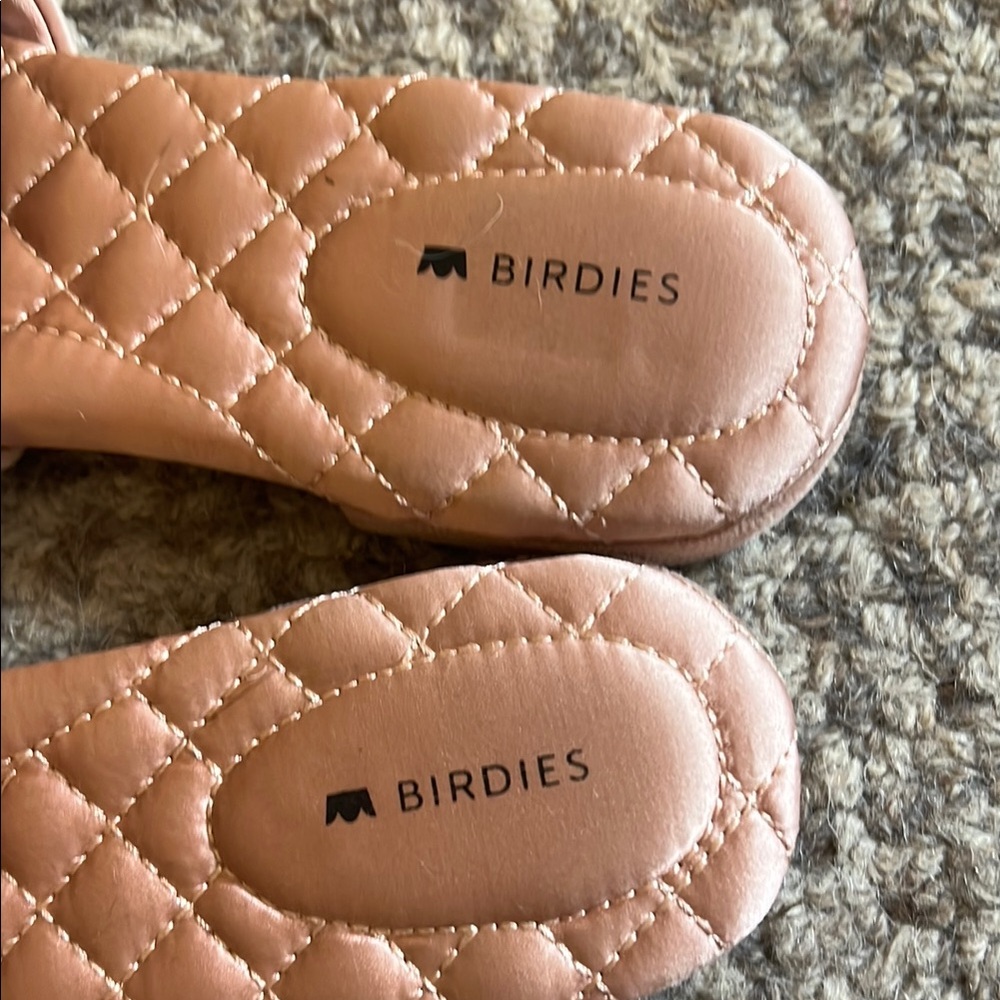 Birdies Pink Pom-pom Suede Slip Ons, size 8.5 - Picture 3 of 9